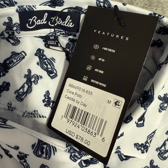 Bad Birdie Men's Caddie By Day Core Golf Polo, M - Picture 4 of 5